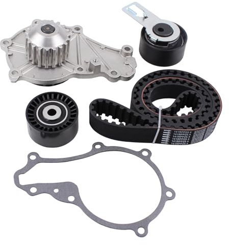 HouYeen Pack of 5 Timing Belt Kit and Water Pump for Citroën Berlingo, C-Elysee, C3 Mk1, C4 Grand Picasso Mk1, C5 Mk3, Dispatch Mk2, Ford C Max, Focus, Galaxy Mk2, Grand Cmax, Mondeo Mk4, S max