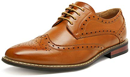 Bruno Marc Mens Dress Oxfords Shoes, Men's Lace-ups Ghillie Brogues Formal Shoes, Men in Smart Casual, Wedding, Boss, Work, Business,Size 10,Brown,Prince-3