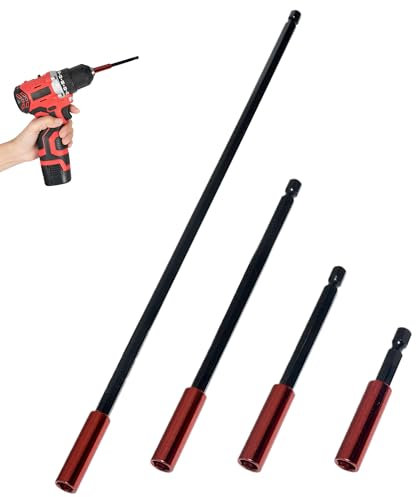 4PCS Magnetic Screwdriver Extension Impact Bit Holders Universal 1/4 Hex Shank Screwdriver Extension Bar Durable Impact Extension Bit Holder for Impact Drill Hex Extension Bar/Tool Holders