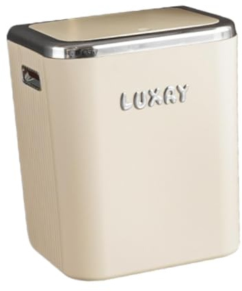 Baoblaze Cubo de Basura Cubo de Basura Cubo de Almacenamiento con asa Cubo de Basura de Cocina de Gran Capacidad Contenedor de Basura para gabinete, Amarillo con Tapa