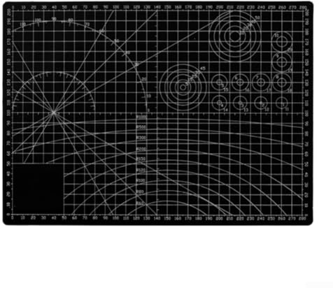 DAZZLEEX Tapis de découpe épais A3/A4/A5 pour gravure et dessin - Tapis de découpe double face parfait pour les outils de couture et de sculpture (A-3 noir)