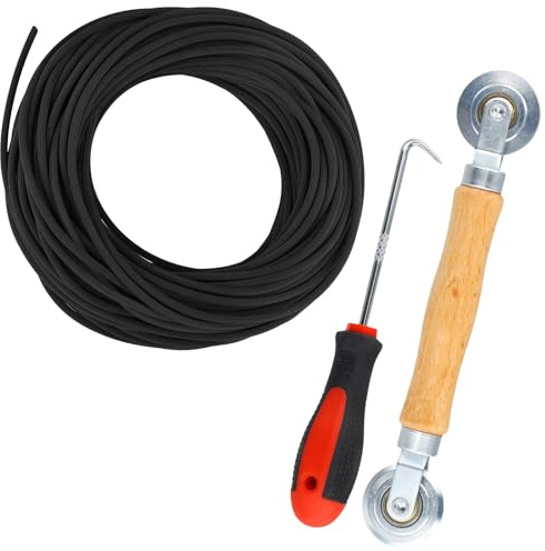 Kit Riparazione Zanzariere, 3 Mm X 25 M Guarnizione Zanzariera, Ricambi Zanzariere, Ricambio Strumento per Zanzariere, per Finestre Ricambio Zanzariere Finestra