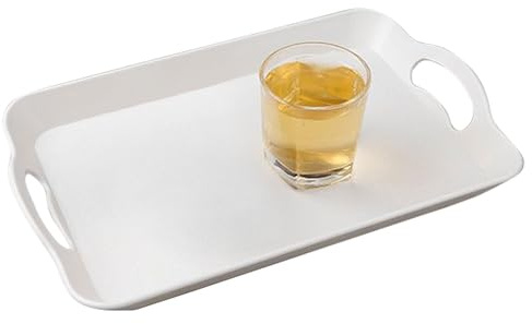Bandejas para Servir Comida - Bandeja Rectangular para Alimentos - Tabla Familiar con Asa para Reuniones, Cocina, Salón, Picnic Y Barbacoa