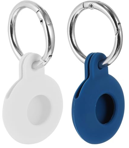 NUOBESTY 2 PièCes Housse De Protection Silicone pour Localisateur De CléS avec Porte-CléS Compatible ÉTui De Protection Tracer Anti-Rayures