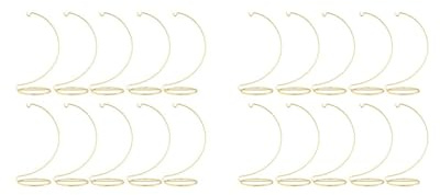 2 set da 10 pezzi di espositori ornamentali multiuso per terrari per piante, colore dorato