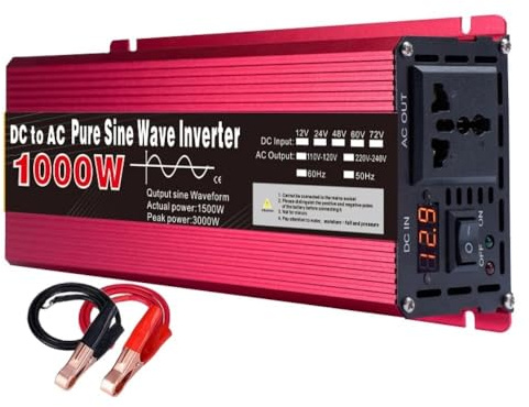 Convertitore Trasformatore Portatile Da CC A CA Da 1000W Presa Multifunzione Inverter Solare Per Auto 12V 220V 110V Per Onda Sinusoidale Pura Power Inverter(110V)