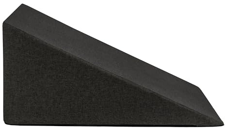 Domarex Hunderampe 65x30x40 cm – wasserdichte Hunde Rampe - Anti-Rutsch - stabile Hundetreppe für kleine und mittlere Hunde - waschbarer Bezug - rutschfest - Grau