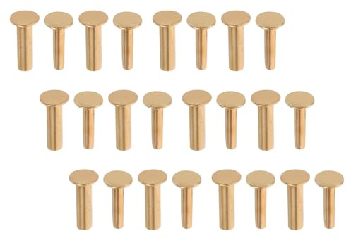 SUPVOX 14 Paires de Rivets en Cuivre 1,6 Mm pour Fixation de Manches de Couteaux Cuisine, Rivets de Réparation pour Ustensiles, Accessoires pour Couteaux de Chef, Fixation Solide