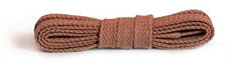 Kaps Flache Schnürsenkel, hochwertige strapazierfähige 100% Baumwolle Schnürsenkel, 1 Paar, viele Farben und Längen (120 cm - 6 bis 8 Ösenpaare / 49 - Cognac)