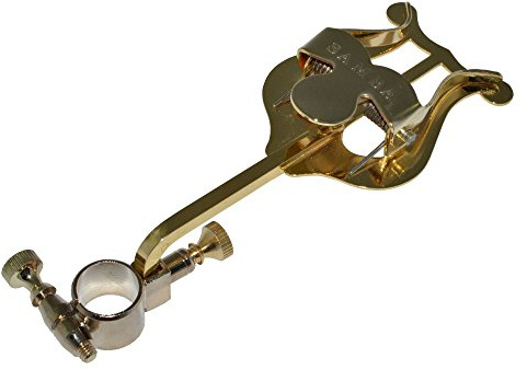 Atril trompeta curvado, corto, con soporte