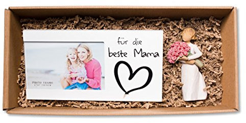 schenken-24 2-TLG. Geschenkbox 'Mama' für Muttertag Geburtstag Geschenk Geburtstagsgeschenk