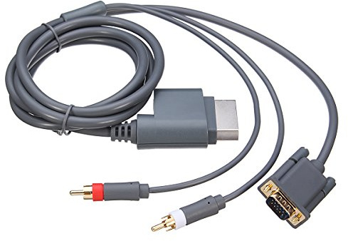 C-FUNN HD Slim Video Audio AV Pc Moniteur Vga Câble Cordon Connecteur pour Microsoft Xbox 360