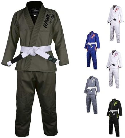Hawk Sports Jiu Jitsu Gi brasileño para niños, ultraligero, extra resistente, tela premium para niños BJJ Gi