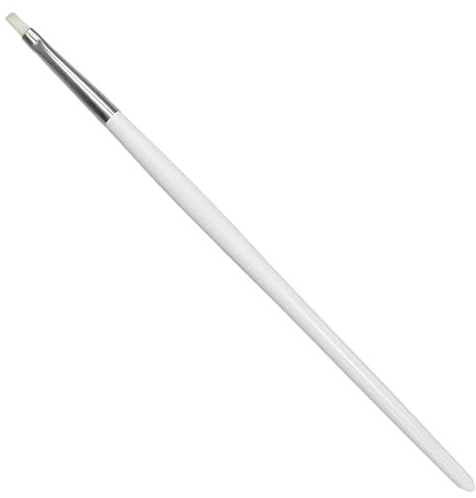 Wimpernfärbepinsel, weiß, Kunstborste, Länge 17 cm