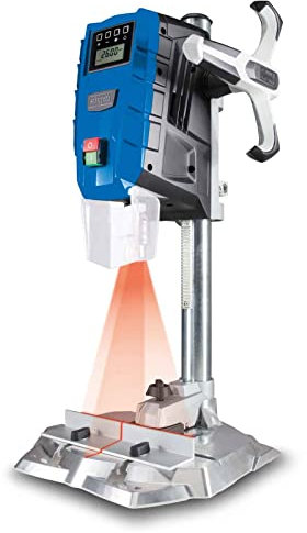 Scheppach DP55 Tischbohrmaschine Bohrmaschine Säulenbohrmaschine | max. Bohrung 13mm | LED Laser | 710 W Leistung | Drehzahl 500–2600 min-1 | Bohrfutterspannbereich 1,5–13mm | Digitaldisplay & Laser