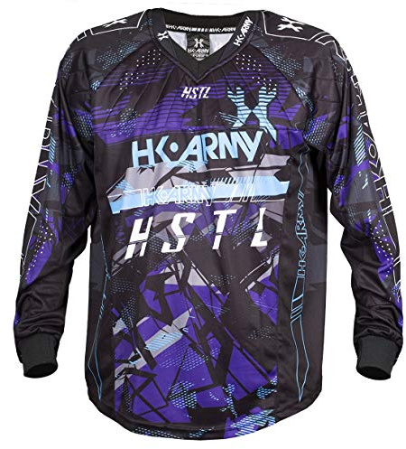 HK Army Paintball HSTL Line Trikot - Grün, Langarm, V-Ausschnitt, Unisex-Erwachsene, Unisex-Jugendliche, Frauen, Sportlich, feminine, Belüftete Seitenteile, Baumwolle 50%, Polyester 50%
