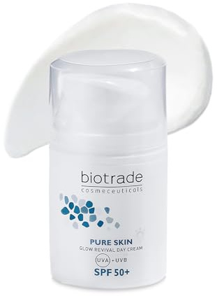Biotrade Pure Skin Glow Revival Tagescreme mit LSF 50+ Sonnenschutz – Anti-Aging Gesichtscreme mit Niacinamid & Hyaluronsäure für Tiefenhydratation – 50 ml