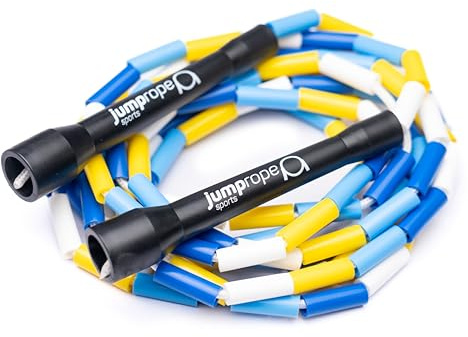 Cuerda profesional para saltar de competición Bead (3 m de longitud de la cuerda, ajustable) (Ocean)