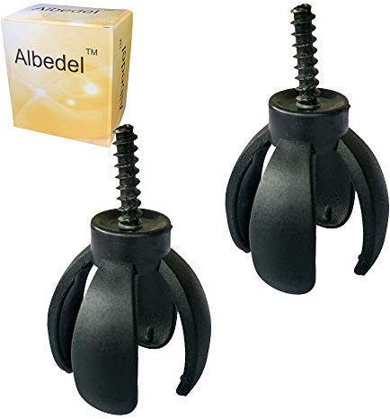 Albedel 2 PCs 4-Prong Golf Ball Retriever Grabber Pick Up Back Saver Claw Put On Putter Grip