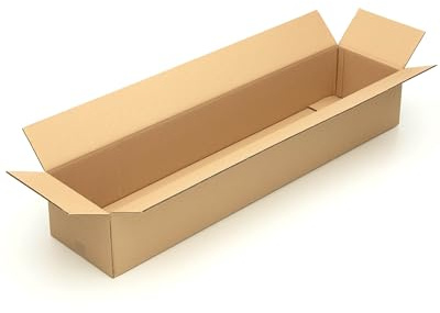 KK Verpackungen Versandkartons 1300 x 300 x 200 mm Braun 2-wellig (Außenmaß 1314 x 314 x 222 mm) | 10 Stück, Lange Faltkartons Kartons für Versand als Hermes Paketklasse XXL DPD GLS Paketklasse XL