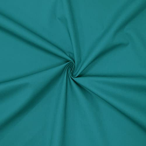 designers-factory Popeline Stoff aus 100% Baumwolle - Erhältlich in über 20 Farben - Verkauft nach Stücken - Baumwollstoff uni (3m x 1m46, Dunkelgrün)