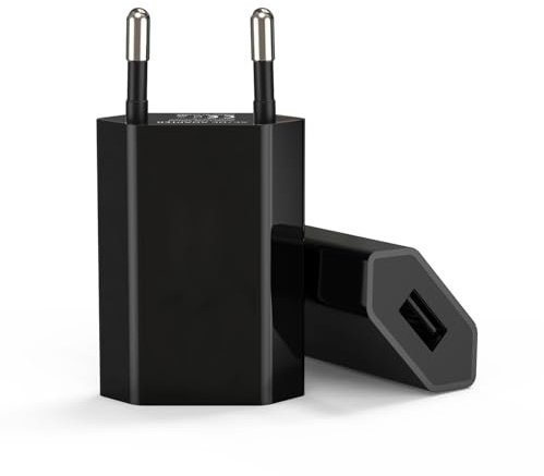 USB Power Supply, 2er Pack USB C Netzteil, 5V 1A USB Ladegeräte für iPhone, Netzstecker für iPhone X XR XS 8 7 6 5 Plus SE Ipad 1 iPad 2 Mini, iWatch, MP3, Tablet, eBook