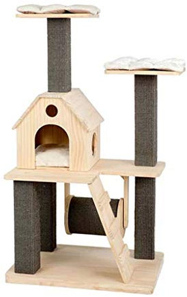 N/A Massivholz Katzen Baum Kletterturm Nest Katzen Baumhaus Katzen Fitness Rahmen Stummlager Läufer Schleifspielzeug Double The Comfort