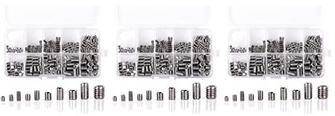 Fuzzbat 600 Stück 304 Edelstahl Gewindestifte Innensechskant Schrauben Sortiment Kit Set M3 / M6 / M8