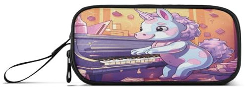Lila Süßes Einhorn Federmäppchen Federtaschen Mäppchen Schlamperbox Tasche für Jungen Mädchen Schüler