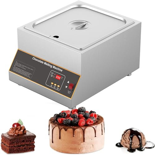 DMMFTERL Fundidor de Chocolate Olla para fundir Chocolate con Temperatura Ajustable, Utilizada en restaurantes, cocinas domésticas, 1 Tanque