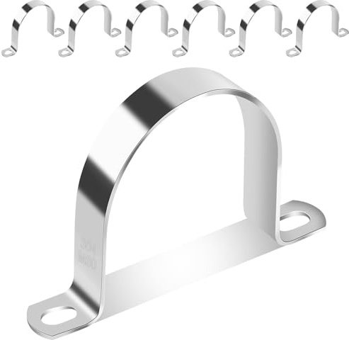 YFLeomry 6 Stück Rohrschellen 80 mm Edelstahl Rohrschelle für Befestigung | Universelle Rohrhalterung aus Metall, Befestigungsschelle für Wasserrohre, Kabel, Leitungen