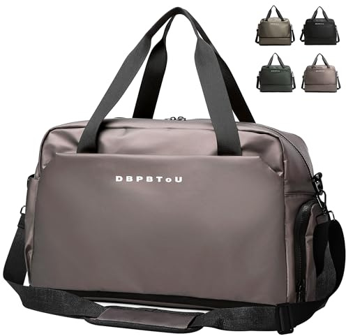DBPBToU Sporttasche Damen Herren, Reisetasche mit Schuhfach und Nassfach, Expandierbare Reisetasche am Boden, wasserdichte Weekender Bag Handgepäck Tasche (Rosa)