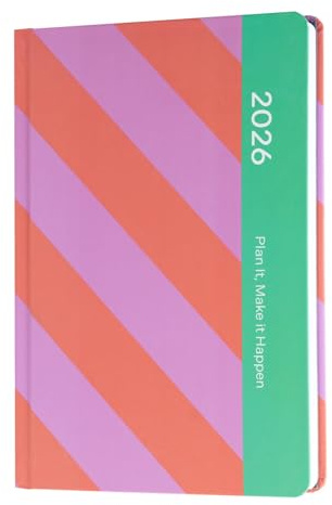 Kalender 2026 Buchkalender Terminplaner 2026 A5 Plan It Make It Happen by Grupo Erik - Jahreskalender mit Wochenplaner - Terminkalender 2026 A5 - Aesthetic Organizer Büro Gadgets