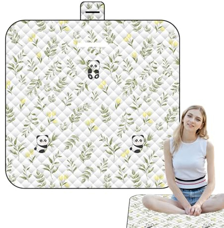 FmtwPhn Coperta da Picnic per Spiaggia - Coperta da Picnic da Viaggio,Antisabbia 150x198cm Tappetino da Gioco con Stampa Animale Adorabile per Viaggio Festival Escursioni Stadio Soggiorno e Animali