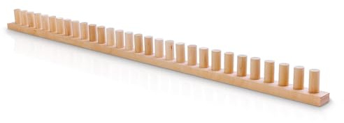 Stibtmr stickad i trä för filtar 116,8 x 4 x 5 cm grov vävstol vikbar och bärbar enkel handstickad brädor trä virkade filtramar inga barr krävs för nybörjare män