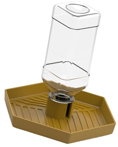 Nucelit Dispensador automático de agua para reptiles, fácil de limpiar, comedero de alimentos, cuenco de agua para tortugas y lagartos, suministro de riego para reptiles