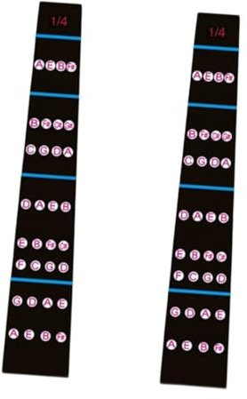 TTETTZ 2 Stück Geigen Fingeraufkleber Griffbrett Notenaufkleber PVC Praxiswerkzeug Fingermarkierer für Musikunterricht Selbststudium, Style D