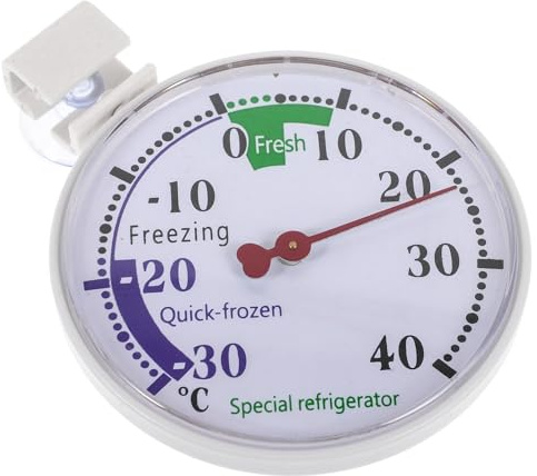 OSALADI Termómetro para Refrigerador y Congelador de Alta Precisión, Indicador Analógico de Temperatura Baja para Conservación Farmacéutica y Supermercados, Diseño Reutilizable y Compacto