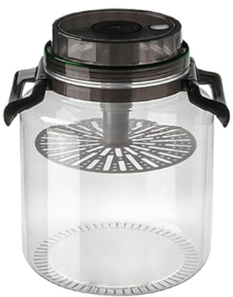 Inläggningsburk 5 Liter Rund Och Lufttät Förvaringskanna Med Ett Handtag | Silburk för inläggning för , skafferi, diskbänk, bänkskiva, förvaring av mat, mjöl, socker, kaffe och