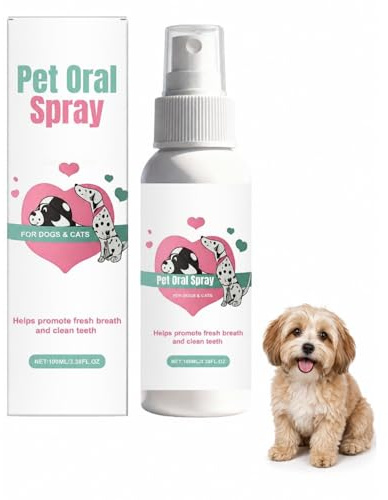 Codallma Spray per la Cura Dentale per Cani e Gatti, Dentifricio Spray per Cani, Pulizia Orale Delicata, Supporto per Gengive e Alito Fresco Dopo i Pasti (bianco-1PCS)