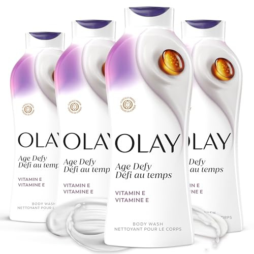 Olay Age Defying Body Wash with Vitamin E 22 Ounce (Pack of 4)
