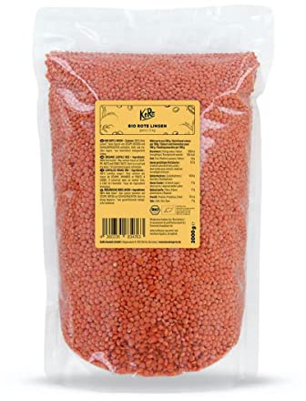 KoRo - Lentilles corail bio 2 kg - Source de protéines végétales, idéal pour la soupe, le bouillon de legumes et les plats en sauce