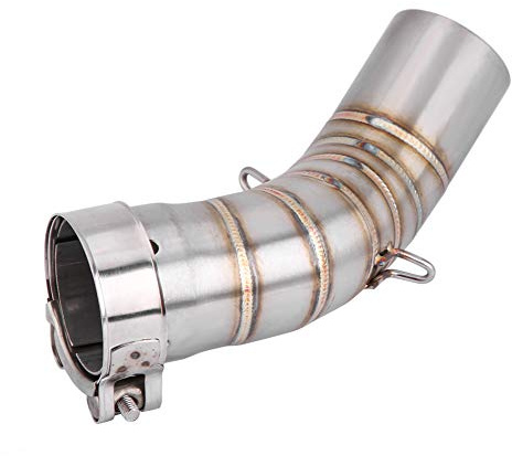 KIMISS connettore centrale scarico,tubo centrale di scarico del motociclo in acciaio inossidabile tubo scarico moto per Z900 2017-2018,collegarsi con tubo marmitta 51 mm