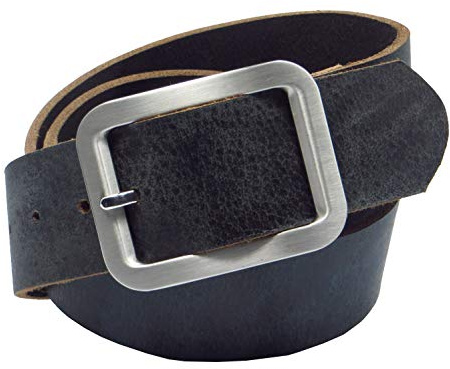 Chrissys-in Kollektion Ledergürtel 4 cm breit blau aus Büffelleder aus eigener Fertigung