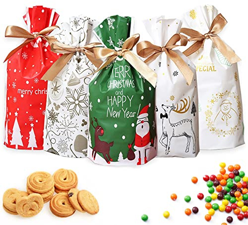 50 st godispåsar, godispåsar för jul kakpåsar för julfest bröllopsdag födelsedag