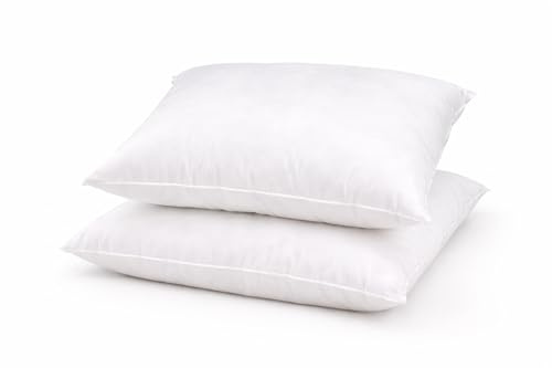 CHILIMILII Pack of 2 Duck Feather & Down Cushion Pads, Inserts, Inners- 100% Cotton Cover Extra Soft Cushion Pads- Anti Allergic in 16,18,20,22,24,26 (16x16)