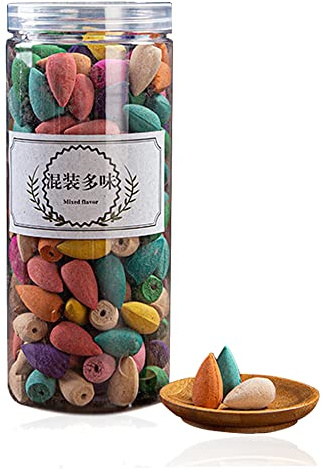 200 st naturligt återflöde rökelsekoner, bakflöde rökelsekoner, natur rökelsekoner, pinnar bakflöde rökelseljus, naturliga aromatiska rökelsekoner för hemdoft födelsedag årsdag gåva, mix