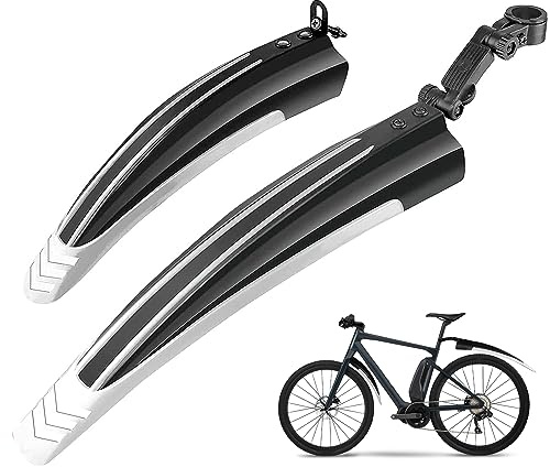 Ledeak Fahrrad Schutzblech Set, Verstellbare Universal Rennrad Vorne Hinten Fahrradschutzblech Mountainbike Fahrrad Kotflügel Steckschutzblech Zubehör für MTB Citybike 20-26 Zoll Räder