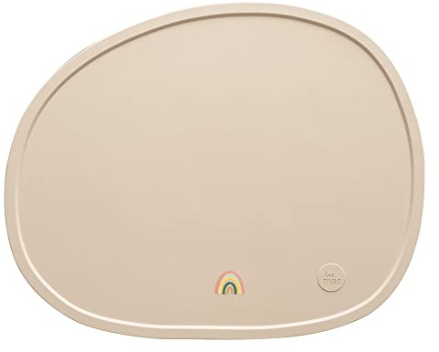 COOLABLE Baby Silikon Platzset,Abwaschbar Platzdeckchen, rutschfest Tischset, Schmutzabweisend, Tragbar, BPA-frei für Kinder und Kleinkinder Lovemae Serie - Regenbogen