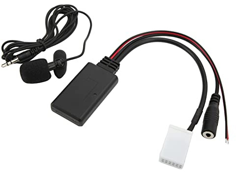 KIMISS Bluetooth Audio Adapter, 12Pin Autoradio RD4 Bluetooth Musik Aux Audiokabel Adapter Ersatz für Citroen C2 C3 C4 C5 C6 C8 (mit Mikrofon)